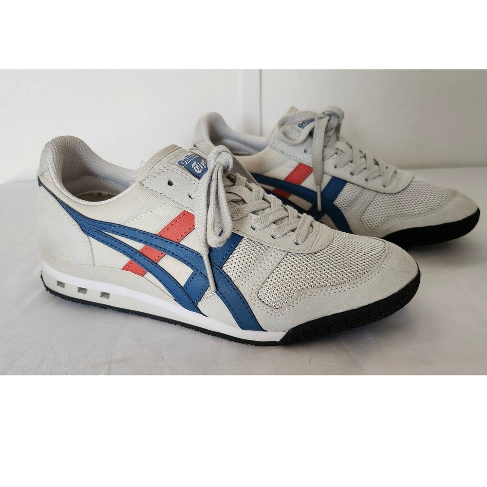 Onitsuka Tiger Ultimate 81 EX Birch Blue Red Sneakers 1183A601 Mens 5 Womens 6.5